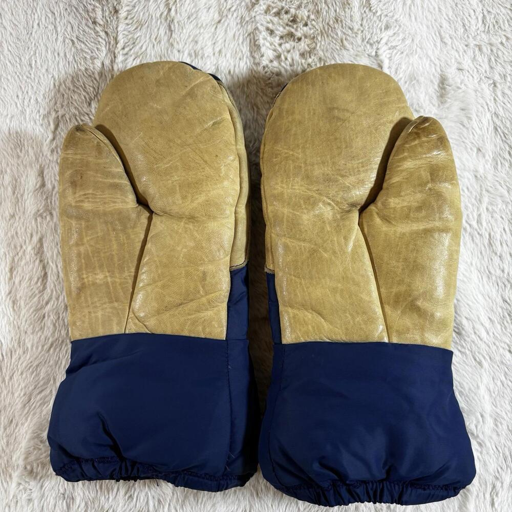 Vintage Frostline Kit Down Mittens Goose Down Horsehide Palm Made In Usa View 3